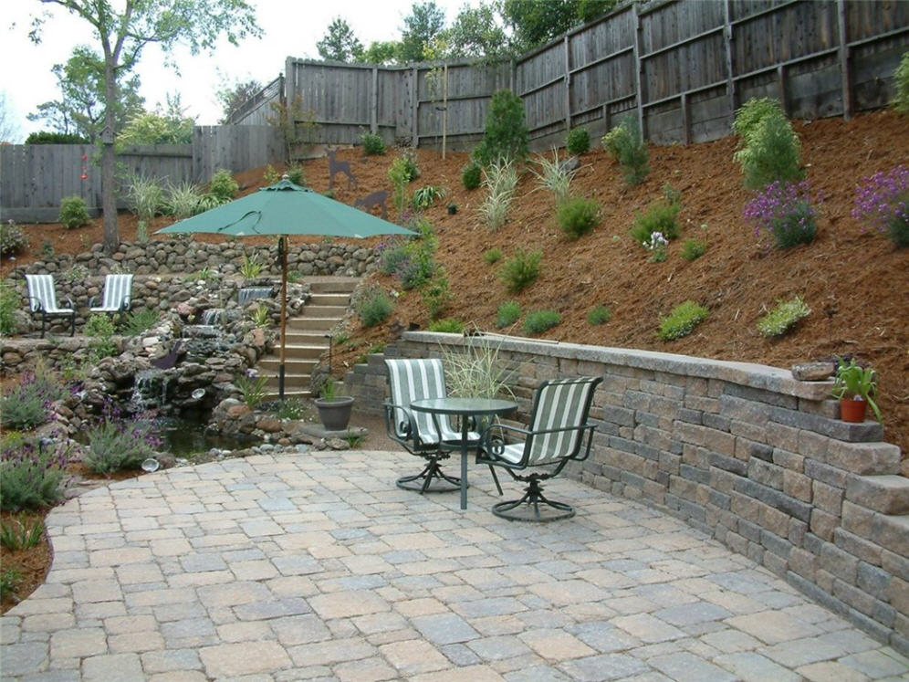 Patio and Hillside