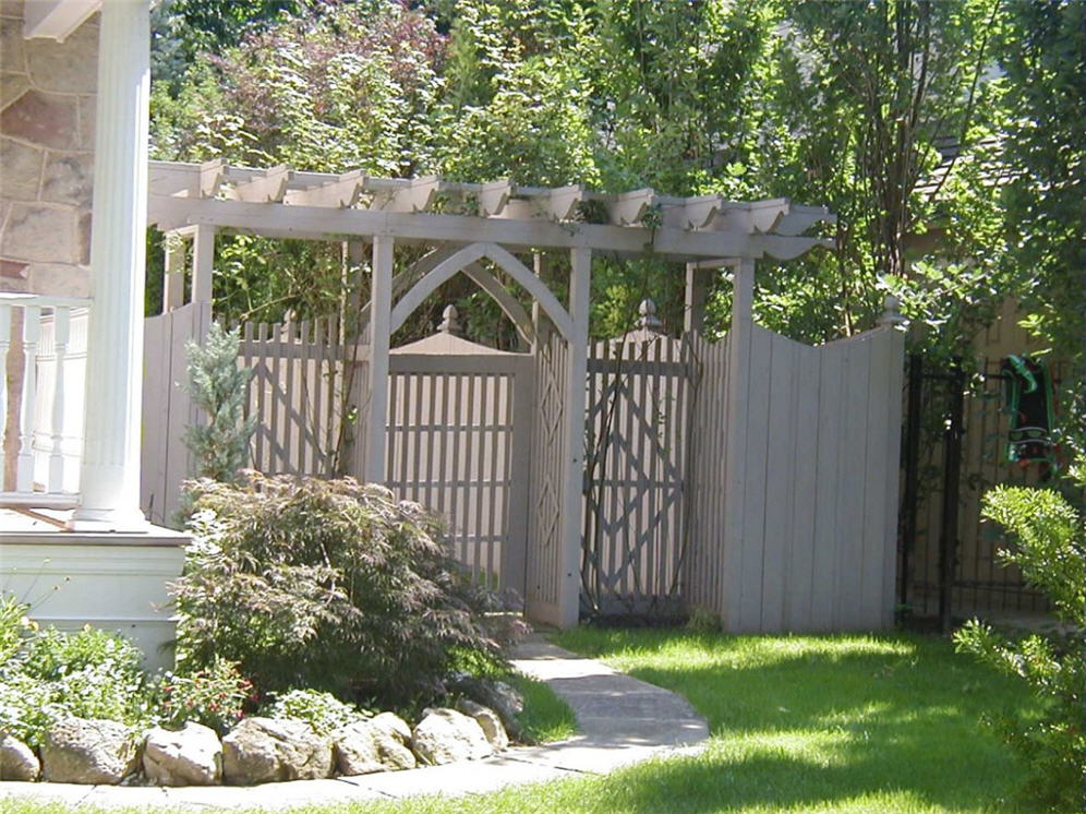 Tan Gate with Half Trellis