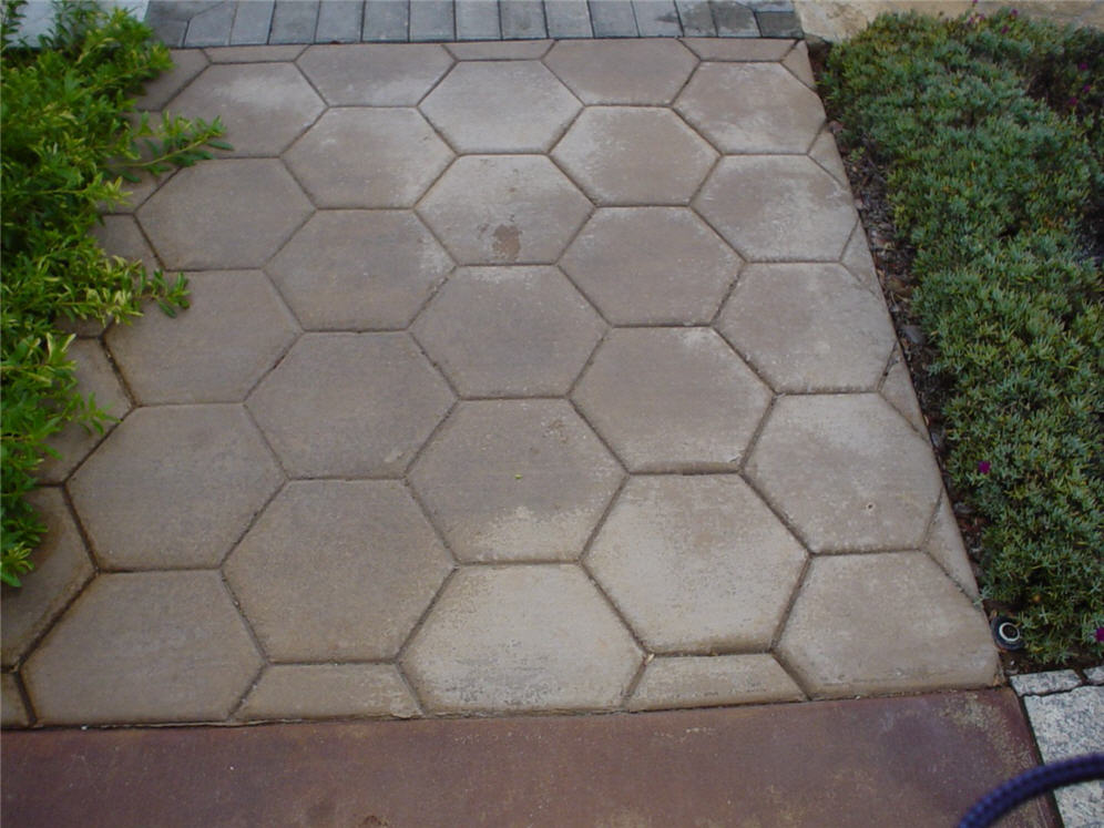 Stamped Concrete Western Gold Hex