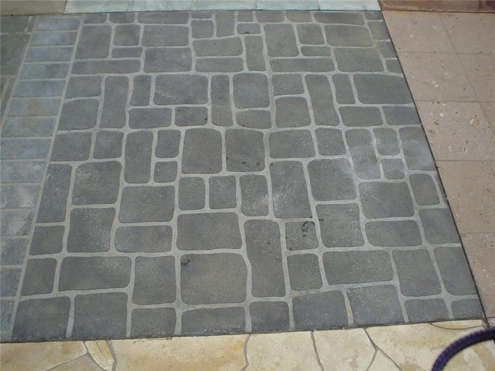 Concrete Base with Stenciled Finish