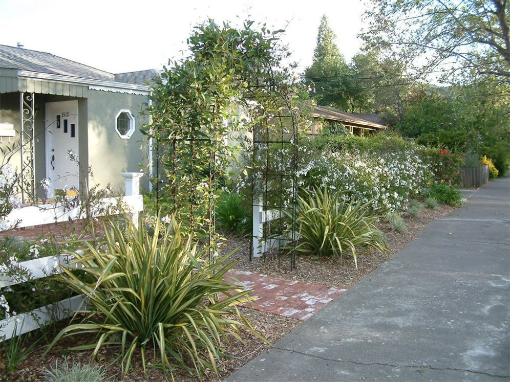 Attractive Front Fence and Arbor