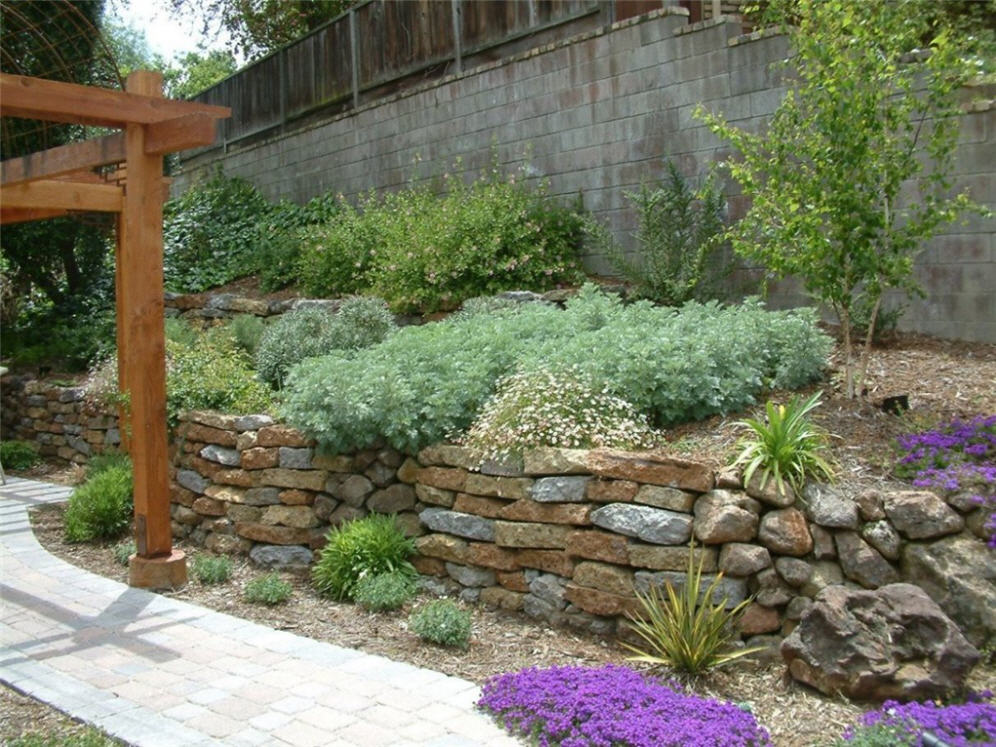 Colored Stacked Concrete Wall