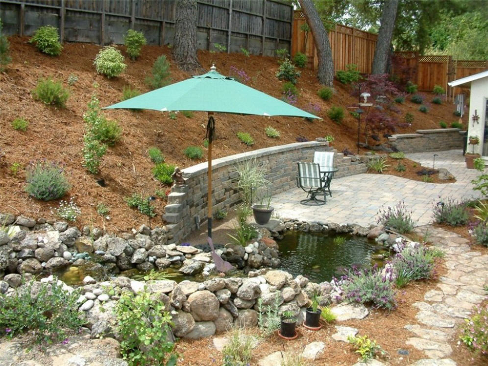 Backyard with Umbrella