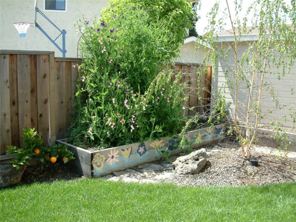 Painted Raised Planter